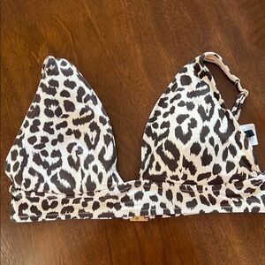 J. Crew Bikini Top. “Mountain White”. Medium. Adjustable Straps.